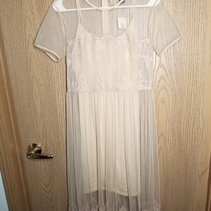 Nude Lace Dress Combo